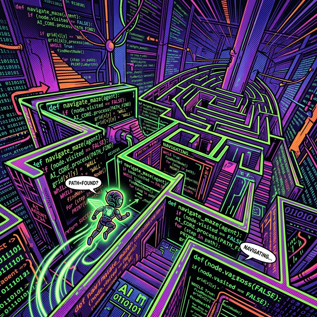 AI Agent navigating the labyrinth of modern code